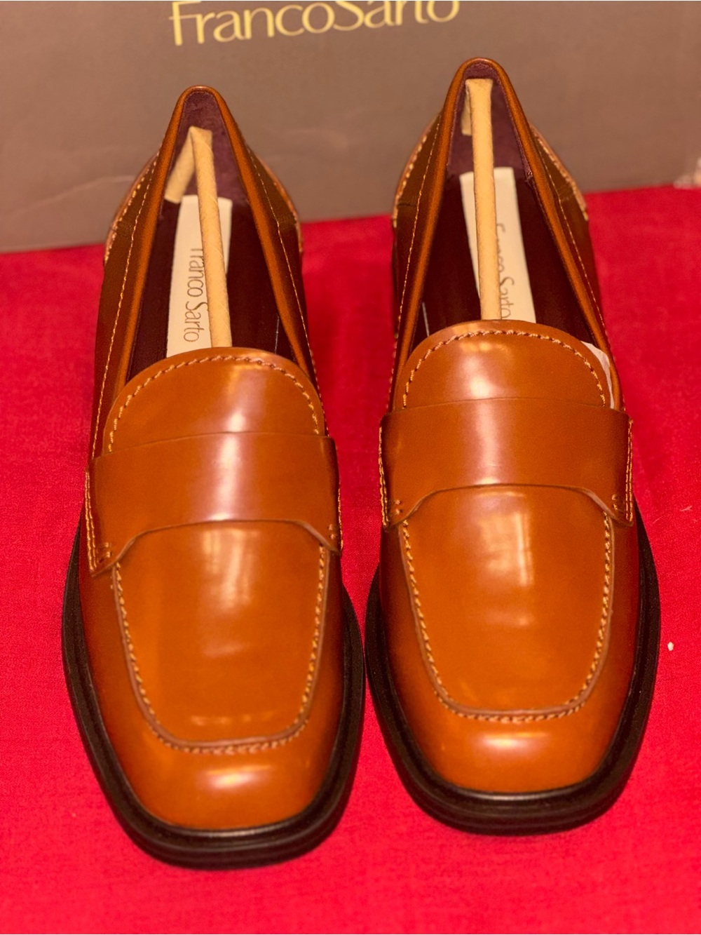 Franco Sarto Gabriella Loafers in a Tobacco Brown NIB7 6.5M